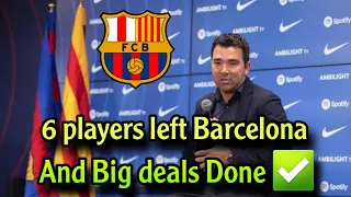 Officially, 6 players will leave Barcelona this summer and major deals will be included✅️