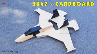 DIY Remote Control SU-47 plane from Cardboard