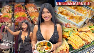 🍣 $10 THAI STREET FOOD  Challenge in Bangkok Wang Lang Market Thailand 🤤