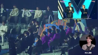 191116 Idols reaction to TXT Global Rookie Top 5 VLIVE AWARDS