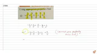 Using appropriate properties find (-2/3)*(3/5)+(5/2)-(3/5)*(1/6)