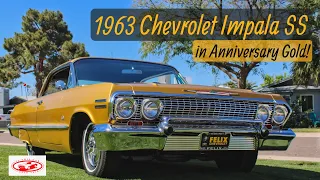 Meet this rare and beautiful 1963 Chevrolet Impala SS in Anniversary Gold!