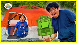 Ryan challenged Daddy with 24 hrs overnight camping in the backyard!!