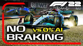 Can You Beat 0% AI WITHOUT BRAKING on the F1 22 Game?!