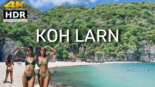 4K HDR // Walking Koh Larn Island in Pattaya | BEST Island in Thailand 2022 - With Captions