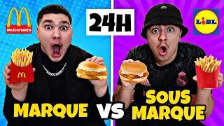 ON MANGE DE LA MARQUE VS SOUS MARQUE PENDANT 24H ! (ON DEVINE LE GOÛT ?)