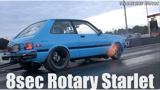 Big Turbo 13B Starlet rips off mid 8s at IFO!