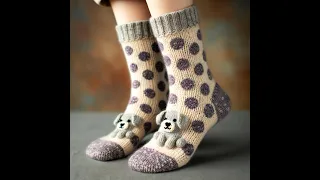 Wool knitted socks #knitted #crochet #socks #design