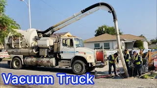 Vacuum Truck & Jack Hammer Clay Spade Chisel In Action ｜Pothole Excavation｜COMPLETE PROCESS｜VACTOR