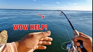 FISH HIT SO HARD I ALMOST LOST MY ROD TO IT!