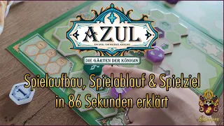 Azul: Die Gärten der Königin in 86 Sekunden | Spielaufbau, Spielablauf und Spielziel kurz erklärt