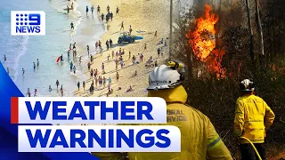 Bushfires flare up as heatwave grips NSW and Queensland | 9 News Australia