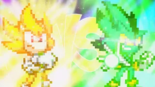 Super Sonic vs Chaos Nazo Wrath of Nazo