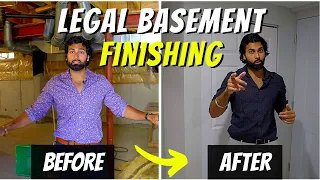 Legal Basement Apartment Finishing - Before and After (Full Walkthrough)