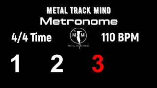 Metronome 4/4 Time 110 BPM visual numbers