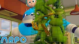 Hiccup Following Frogs! | ARPO The Robot | Full Episode | Baby Compilation | Funny Kids Cartoons