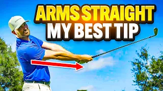 Arms Straight In The Golf Swing (My Favorite Tip)