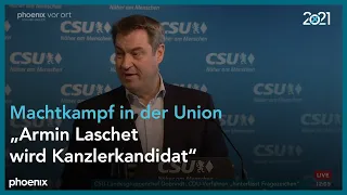 Pressekonferenz mit Markus Söder