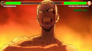 Saitama VS Subterraneans With Healthbars | One Punch Man