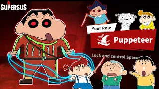 Shinchan became puppeteer in super sus and controlling puppets 😱🔥 | shinchan playing among us 3d 😂🔥