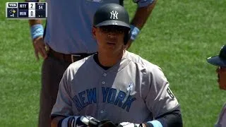 NYY@MIN: A-Rod lofts an RBI single to center field