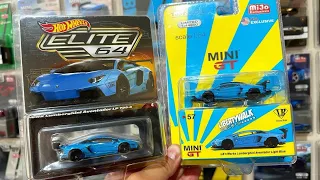 Lamborghini Aventador LB★Works MiniGT VS Hot Wheels Elite64