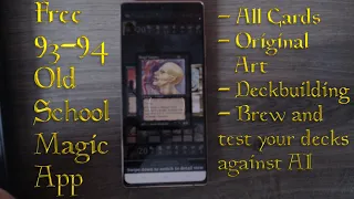 Playing Old School Magic 93/94 on Your Phone - Forge - an Awesome Free App with All Magic Cards