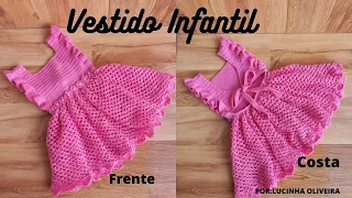 Vestido de croche infantil - @FioaFioCroche