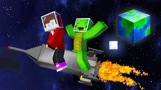 JJ and Mikey Save the Planet CHALLENGE in Minecraft / Maizen animation