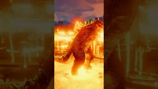 Godzilla VS Kong - Godzilla's Nuclear Explosion - Epic Fight Scene Godzilla mod - GTA V Mods #shorts