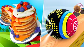 NEW GAME⁉️ Pencake Run | Going Ball - All Level Gameplay Android, iOs - NEW APK UPDATE.