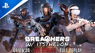 VR Rainbow Six LIVE!!! - 01.01.24 - PSVR2 - Breachers VR Gameplay w/ Gunstock