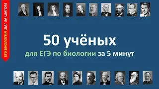 50 учёных для ЕГЭ по биологии за 5 минут