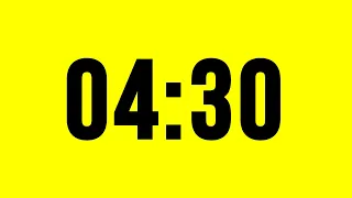 4 Minute 30 Second Timer Countdown No Music With Alarm