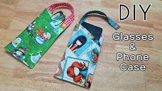 EP209 : DIY Easy Glasses case | Phone Case sewing tutorial