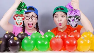 Cocina de postre Jalea Kyoho arcoiris Mukbang DONA