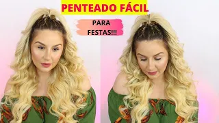 COMO FAZER UM PENTEADO PARA FESTA EM CASA!!!  Por  Priscila Barbosa