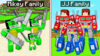 HOW JJ AUTOBOT FAMILY and MIKEY FAMILY CHAINSAWMAN ATTACK THE VILLAGE in Minecraft ?