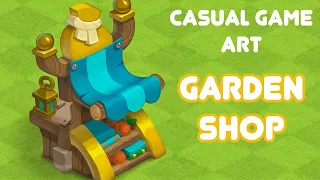 Garden shop (casual game art) photoshop