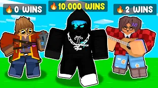 I snuck into NOOBS ONLY servers in Roblox Bedwars..