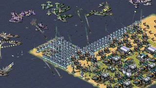 Red Alert 2 | Extra hard ai | 7 vs 1 | Great britain vs 7 random | king of the sea