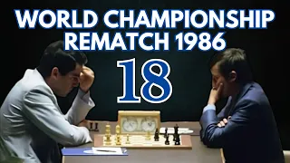 Garry Kasparov vs Anatoly Karpov | World Championship Rematch 1986 | Round 18