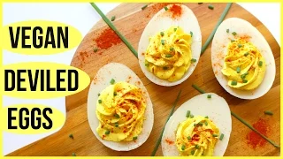 DIY: JUMBO VEGAN DEVILED EGGS | Easter Recipe | Does it taste like egg? Collab w/ Talitha Grace