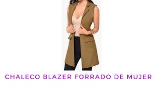 CHALECO BLAZER FORRADO DE MUJER/Cómo hacer/Paso a paso/Corte y confección