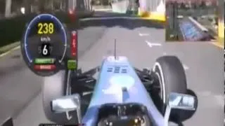 F1 Melbourne GP 2013 - Lewis Hamilton onboard fliegende Runde