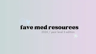 my fave med school study resources 2024 (websites, apps, etc)