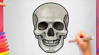 Comment Dessiner un Crâne Humain Facilement de Squelette - comment dessiner une tête de mort