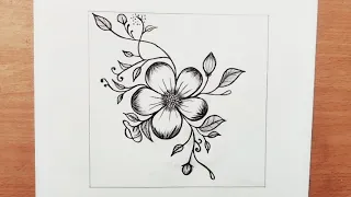 Flower Art || Follow Art with Pencil || How to draw easy Flower Drawing || Easy Flower Art ||