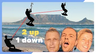 Two Up, One Down (Most Extreme Kitesurf Stunt)