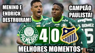 PALMEIRAS 4 X 0 ÁGUA SANTA MELHORES MOMENTOS COMPLETO FINAL PAULISTÃO 2023